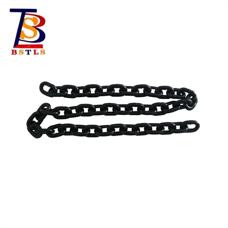 Alloy Steel Material Black G100/G80 Standard Welded Hoist Chain 9*27mm